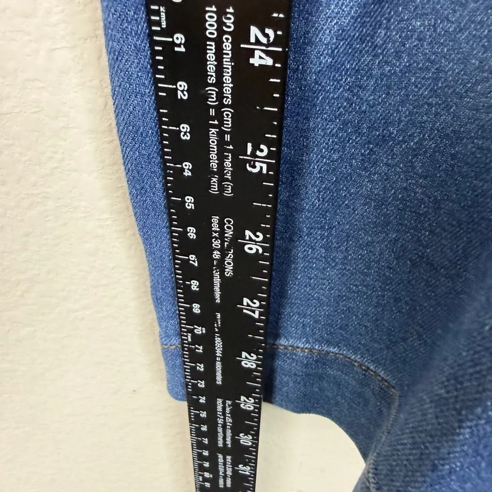 Nine West Jeans Pants Womens 10 Wide Leg High Rise Medium Wash Blue Denim